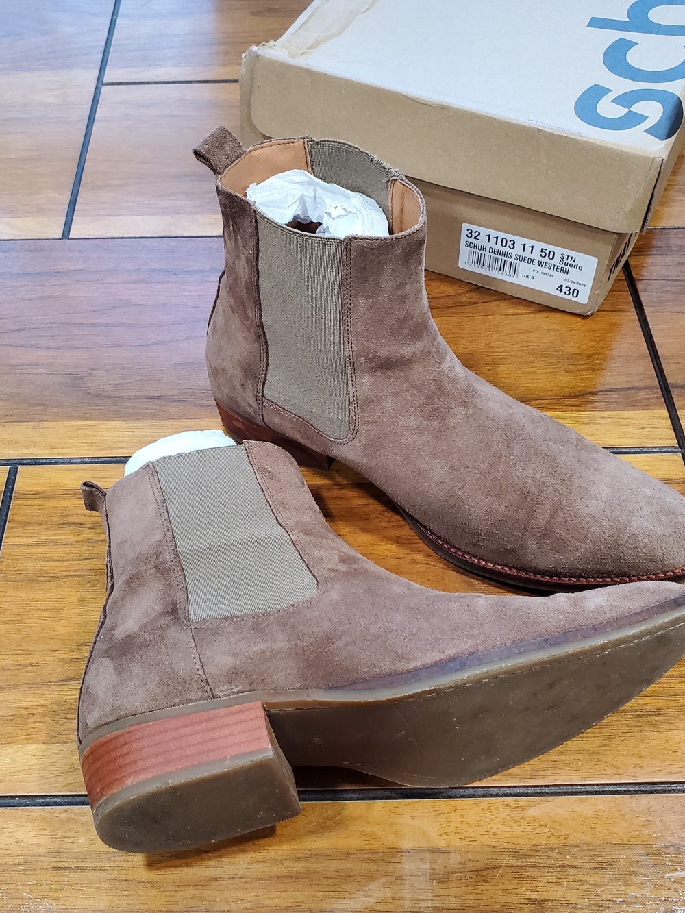 Schuh Dennis Suede Western Chelsea Boots